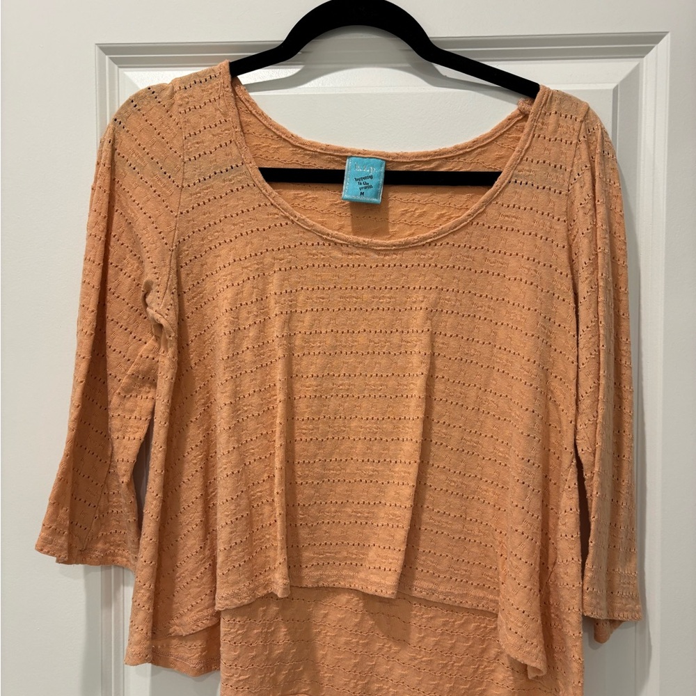 h.i.p. Women's Coral Long Sleeve Top